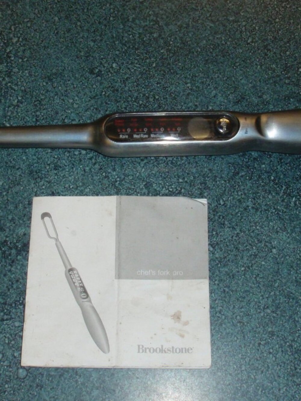 Brookstone Chef's Fork Pro Fork With Meat Thermometer - Great For BBQ Grilling!